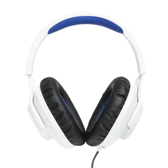 JBL Quantum 100P Console - White - Wired over-ear gaming headset with a detachable mic - Front